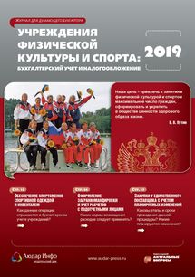 Учреждения физической культуры и спорта: бухгалтерский учет и налогообложение №11 2019