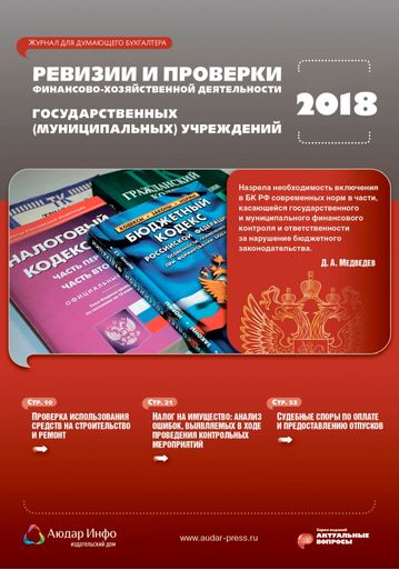Ревизии и проверки финансово-хозяйственной деятельности государственных (муниципальных) учреждений №7 2018